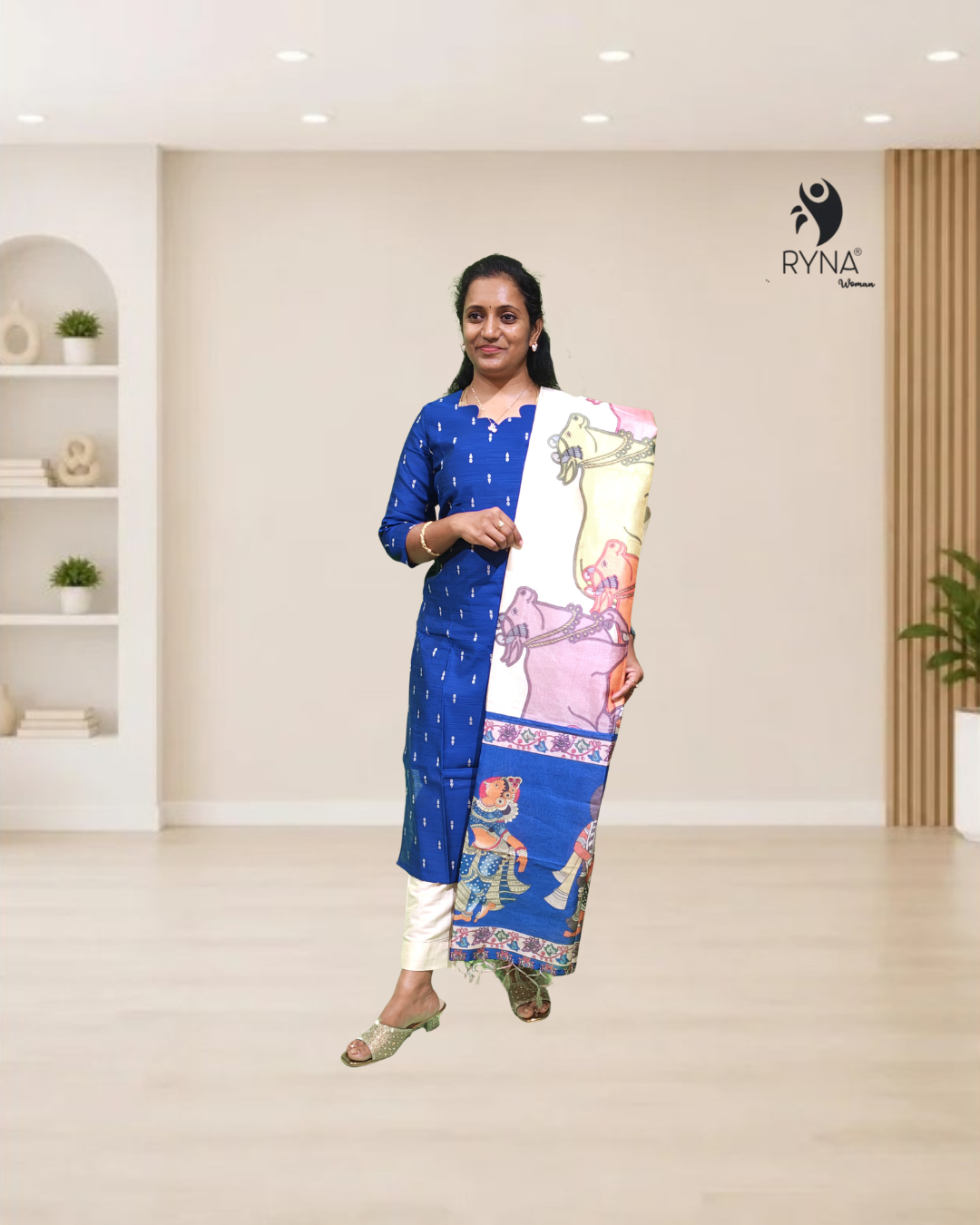 3 Pcs Rawsilk Kurti Set
