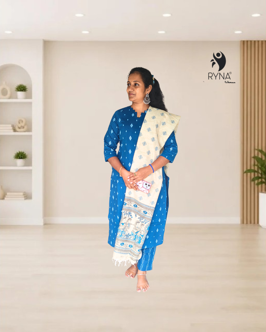 3 Pcs Cotton Kurti Set