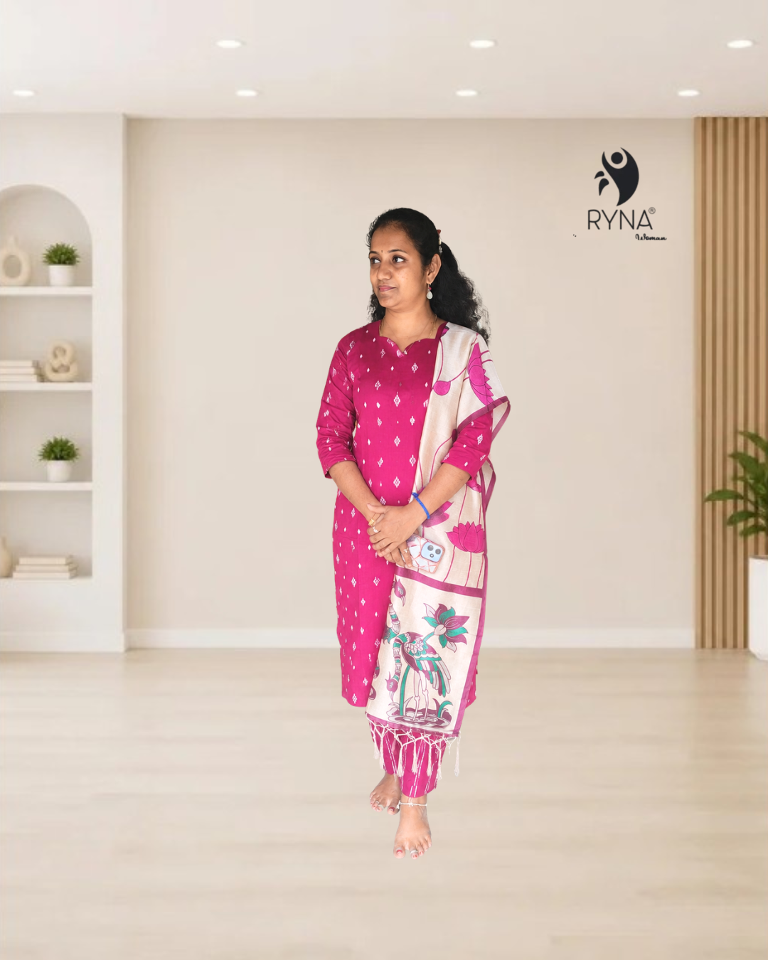 3 Pcs Cotton Kurti Set