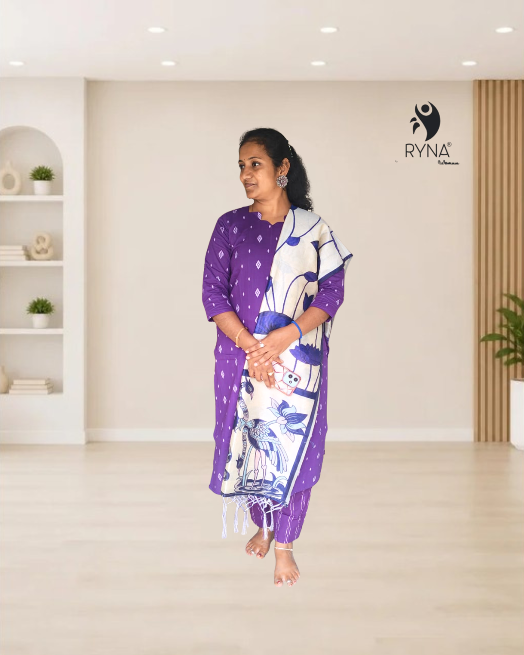 3 Pcs Cotton Kurti Set